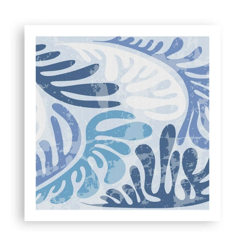 Pôster - Samambaias azuis - 60x60 cm