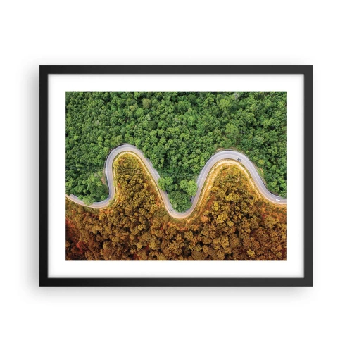 Pôster com moldura preta - Fronteiras e descobertas - 50x40 cm