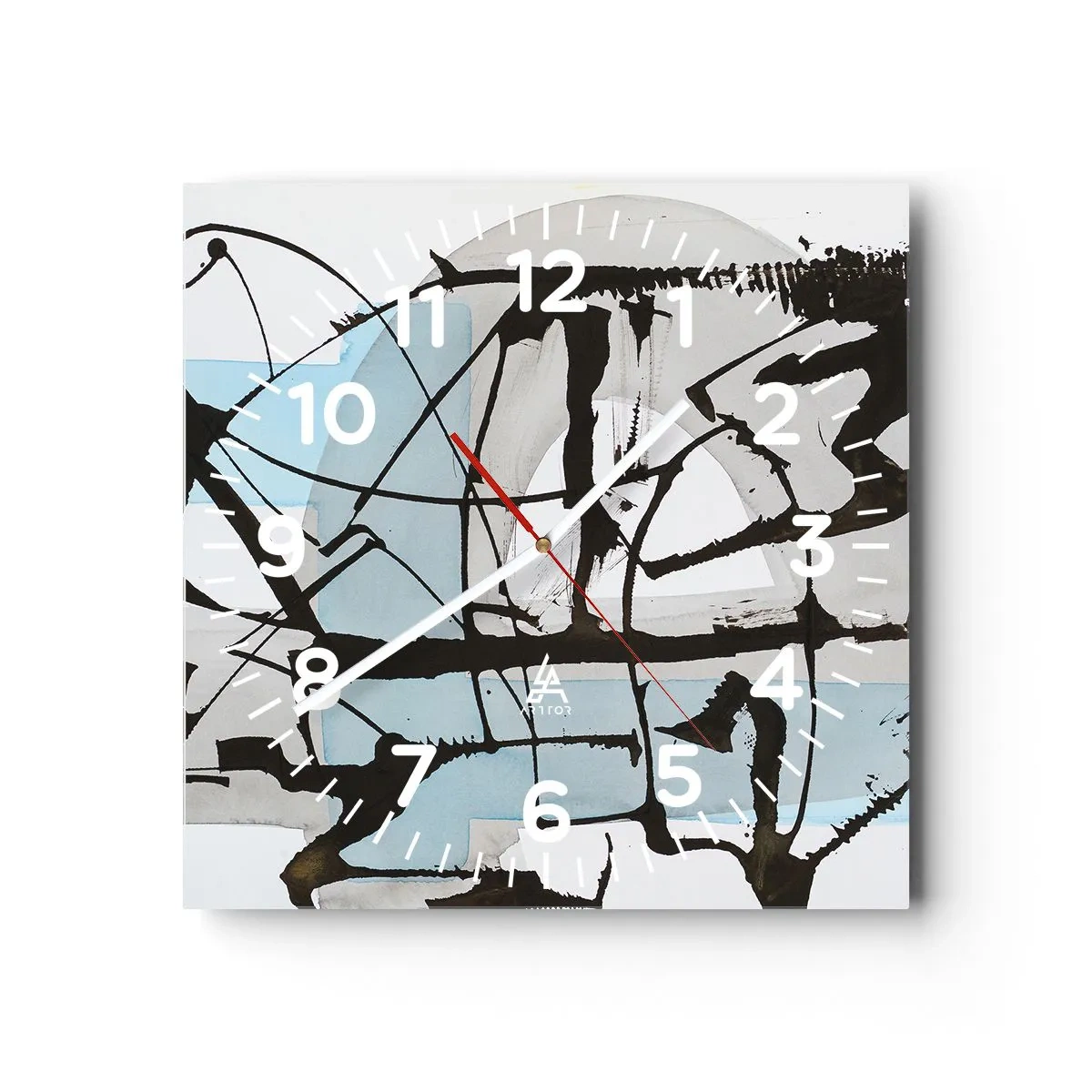 Relógio de parede - Relógio em vidro - Azul mesmo assim - 40x40 cm