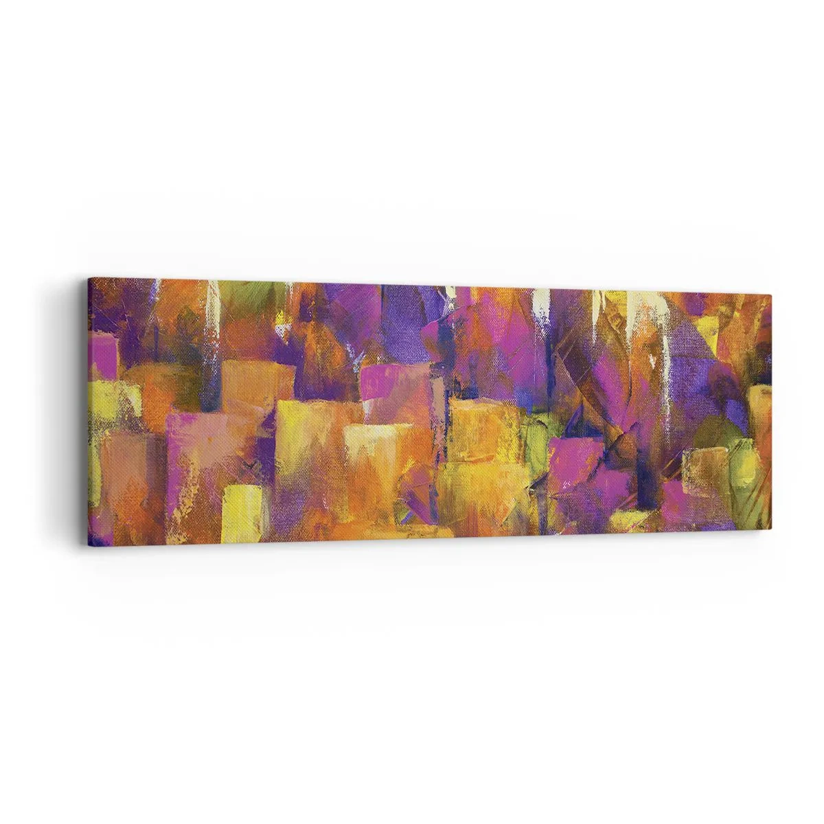 Quadro em tela - Composição metropolitana - 90x30 cm