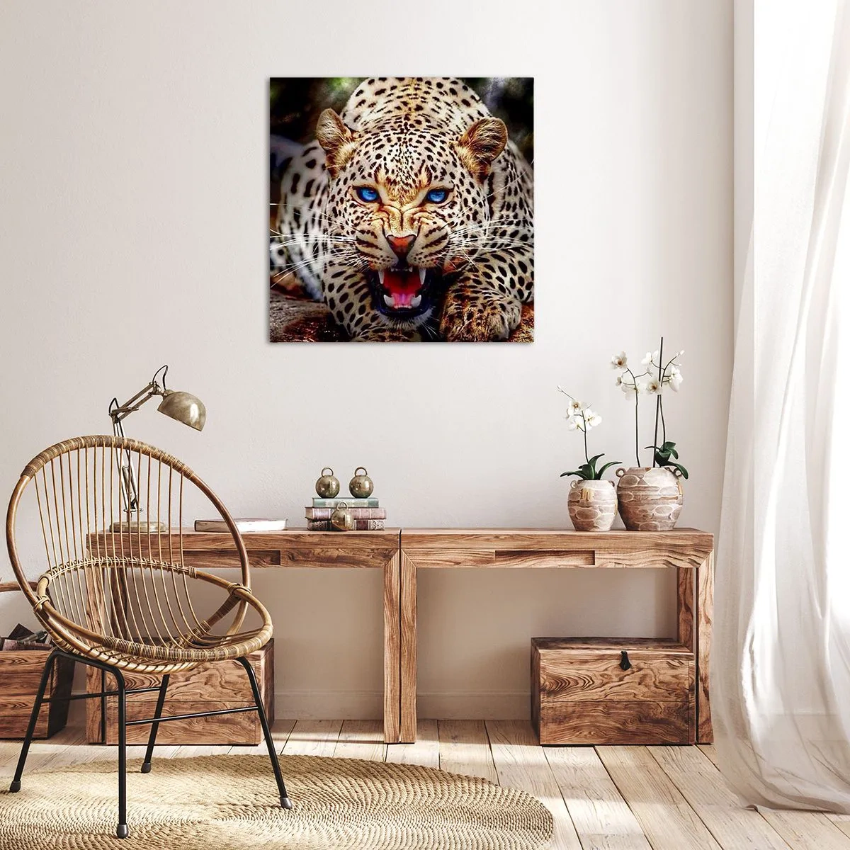 Quadro em tela - A raiva não afeta a beleza  - 40x40 cm