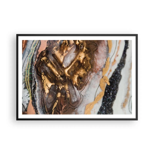 Pôster com moldura preta - O elemento terra - 100x70 cm