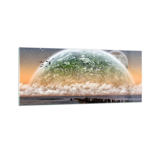 Quadro em vidro - E o mundo emergiu da água - 100x40 cm