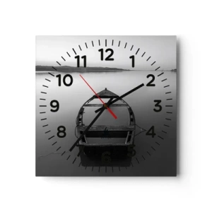 Relógio de parede - Relógio em vidro - Saudade e melancolia - 40x40 cm