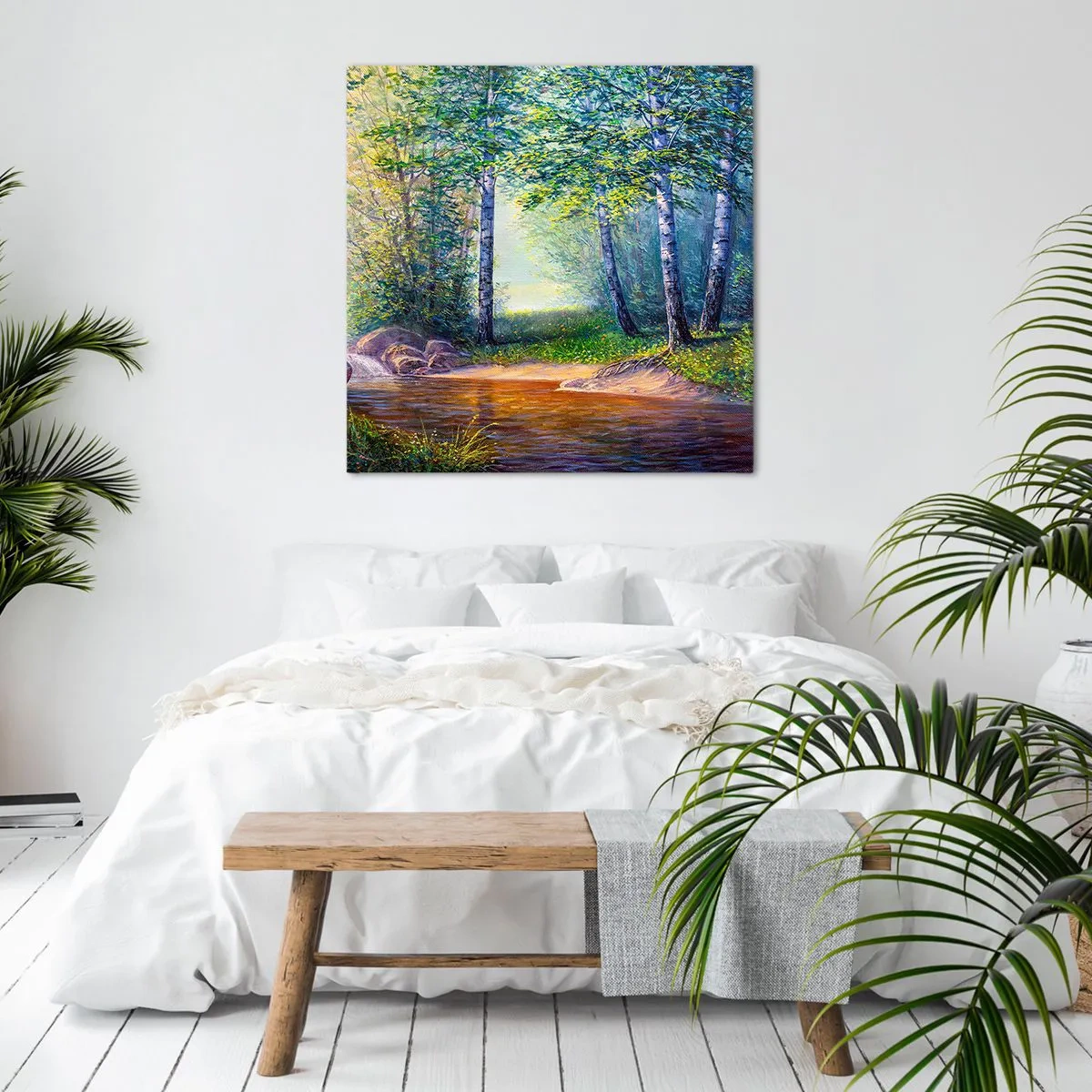 Quadro em tela - Cenário idílico - 70x70 cm