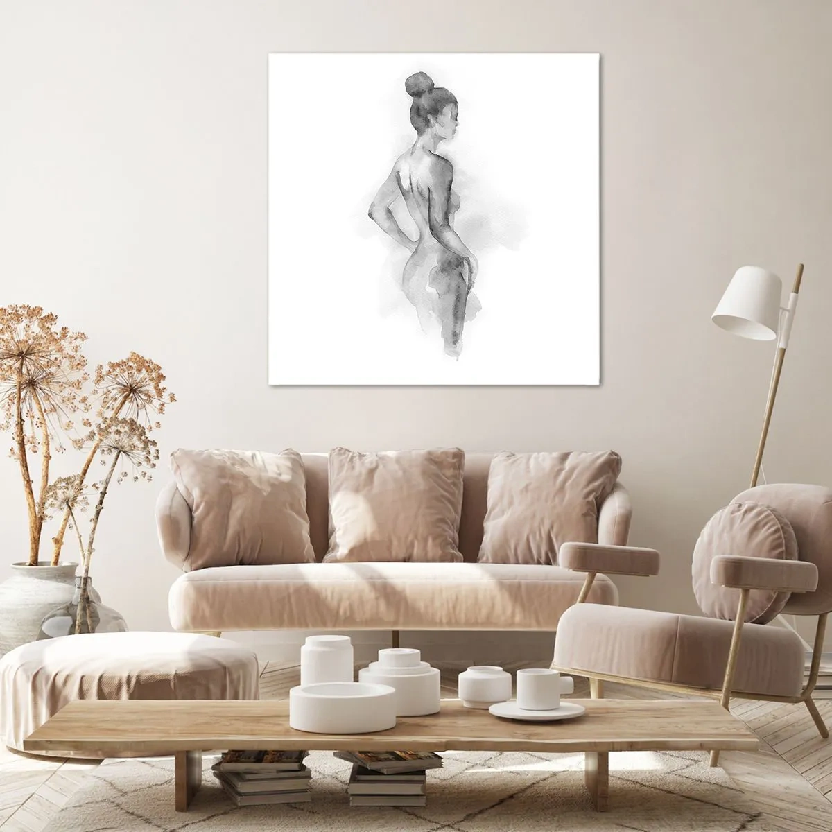 Quadro em tela - Linda como uma pintura - 50x50 cm