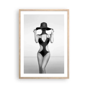 Pôster com moldura de carvalho claro - Meu nome é: Elegância - 50x70 cm