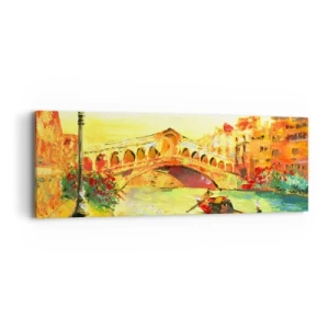 Quadro em tela - Romaria dos amantes - 90x30 cm