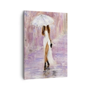 Quadro em tela - Na chuva lilás - 50x70 cm
