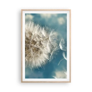 Pôster com moldura de carvalho claro - Respiração de um anjo - 61x91 cm