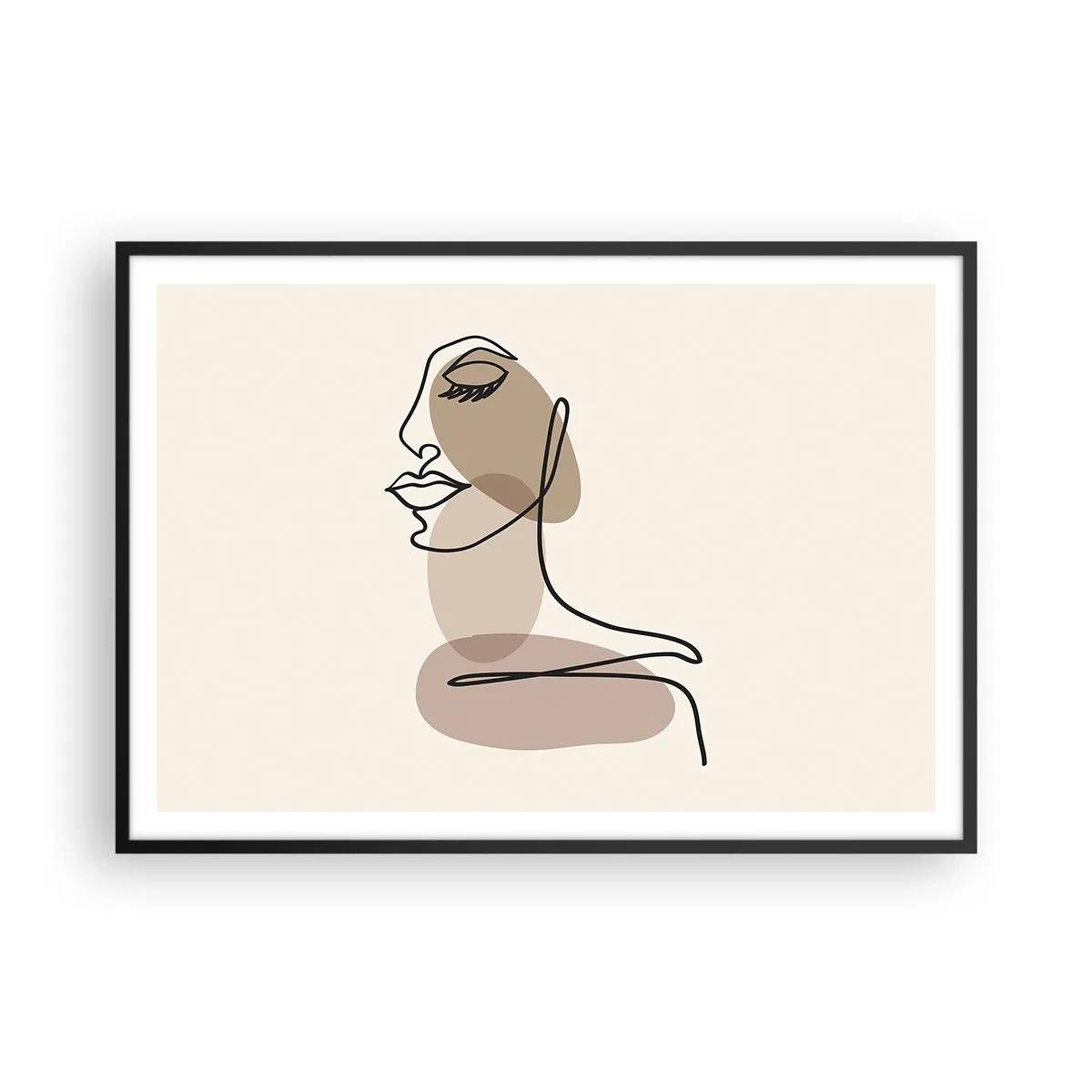 Pôster com moldura preta - Uma certa linha de beleza - 100x70 cm