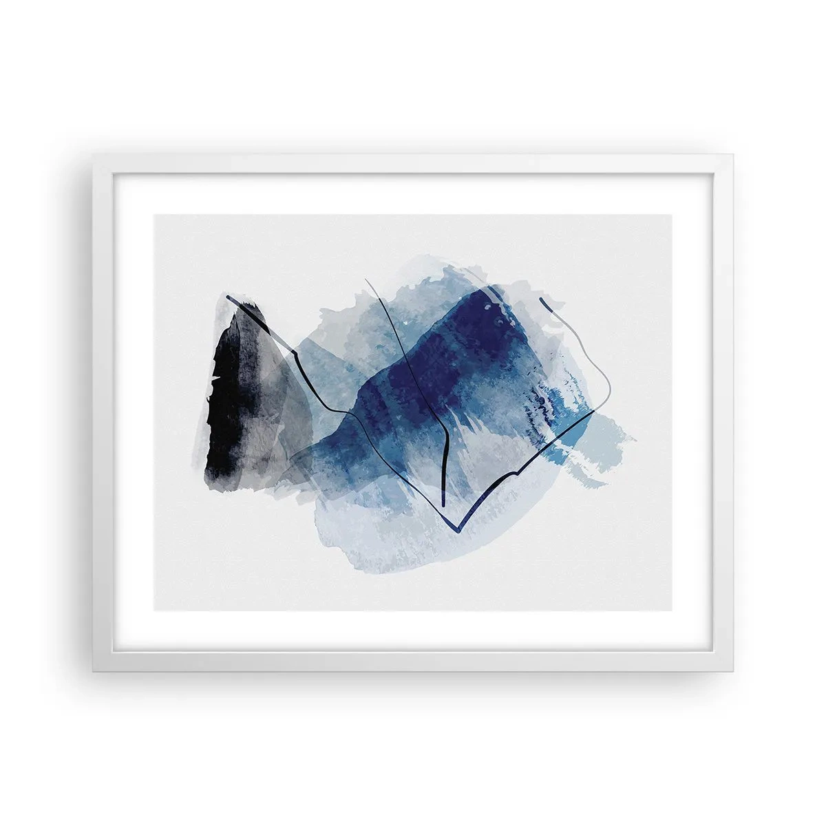 Pôster em moldura branca - Iceberg - 50x40 cm