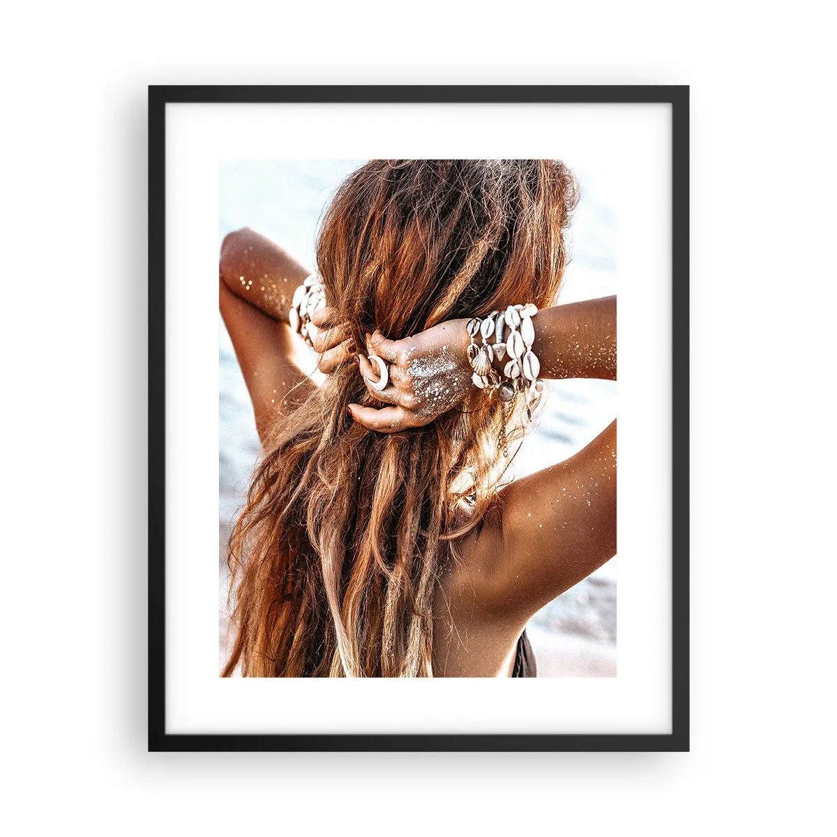 Pôster com moldura preta - Irmã da água e do sol - 40x50 cm