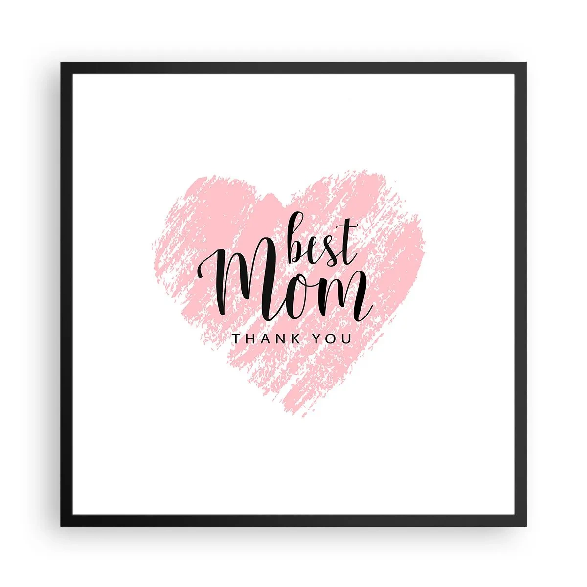 Pôster com moldura preta - Sempre o momento certo - 60x60 cm