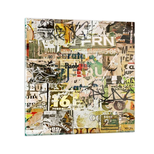 Quadro em vidro - O caos - 40x40 cm