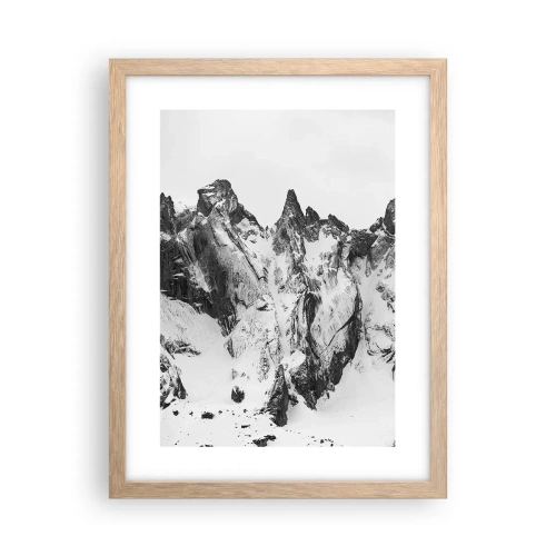 Pôster com moldura de carvalho claro - O assustador cume de granito - 30x40 cm
