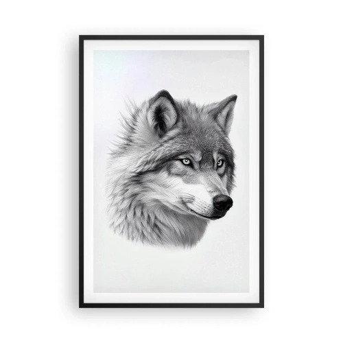 Pôster com moldura preta - Alfa – sem dúvida - 61x91 cm