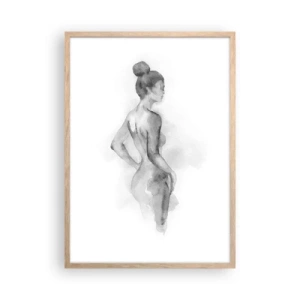 Pôster com moldura de carvalho claro - Linda como uma pintura - 50x70 cm