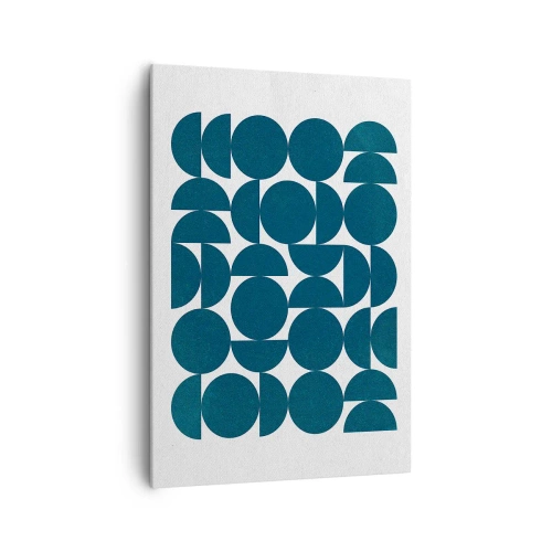 Quadro em tela - Círculos e semicírculos - 70x100 cm