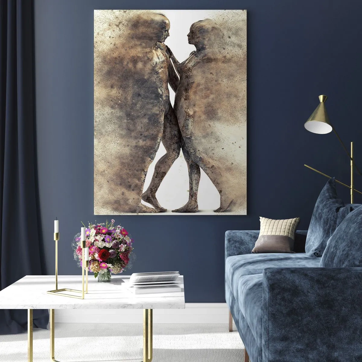 Quadro em vidro - Do pó vieram para amar - 50x70 cm