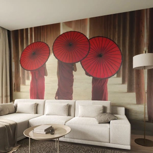 Papel de Parede Standard Eco - A caminho da Terra Pura - Ásia, Birmânia, Mulheres - 350x256 cm