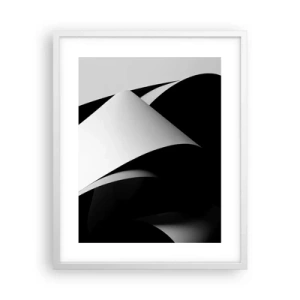 Pôster em moldura branca - Planos de luz das profundezas da sombra - 40x50 cm