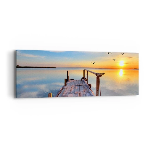 Quadro em tela - Caminhando em direção ao sol - 90x30 cm