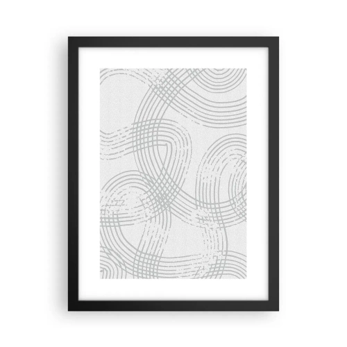Pôster com moldura preta - Não existe caminho reto - 30x40 cm