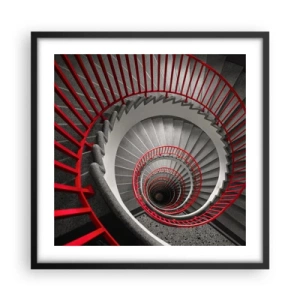 Pôster com moldura preta - Diversão de arquitetura - 50x50 cm