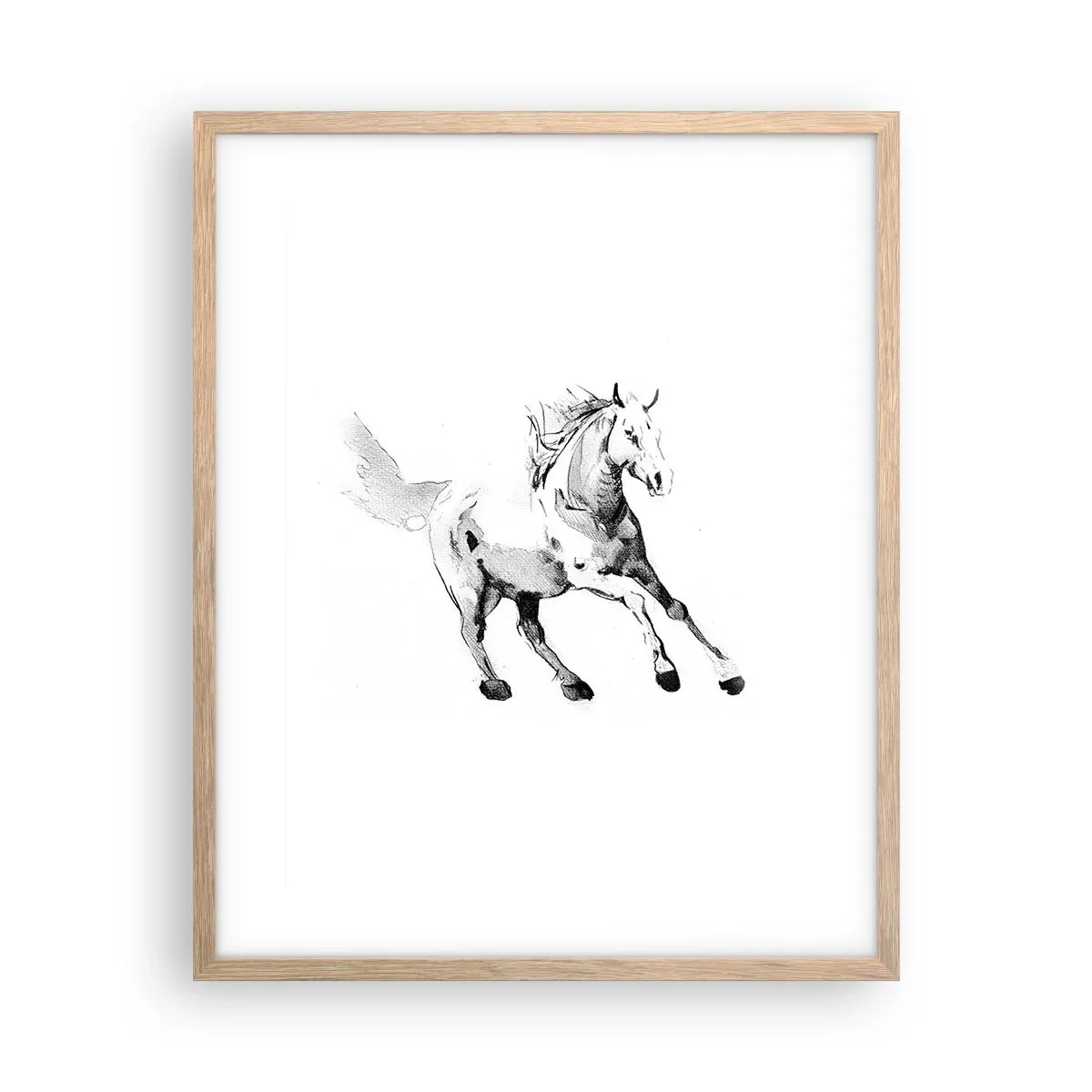 Pôster com moldura de carvalho claro - Alma Indomável - 40x50 cm