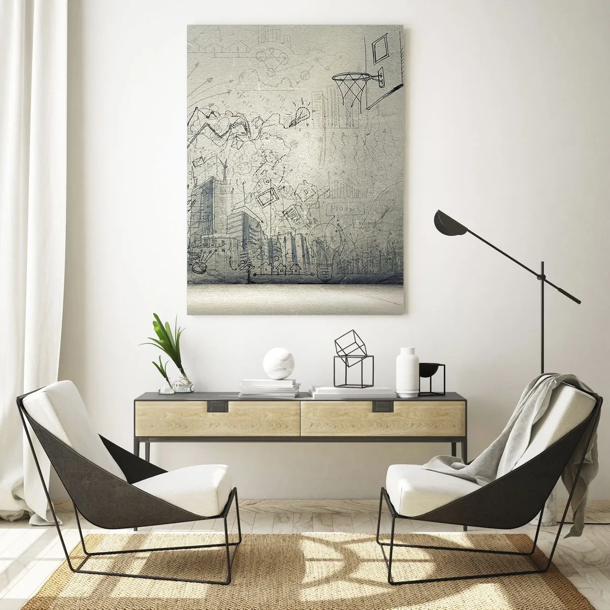 Quadro em vidro - Minha vida maravilhosa na cidade - 80x120 cm