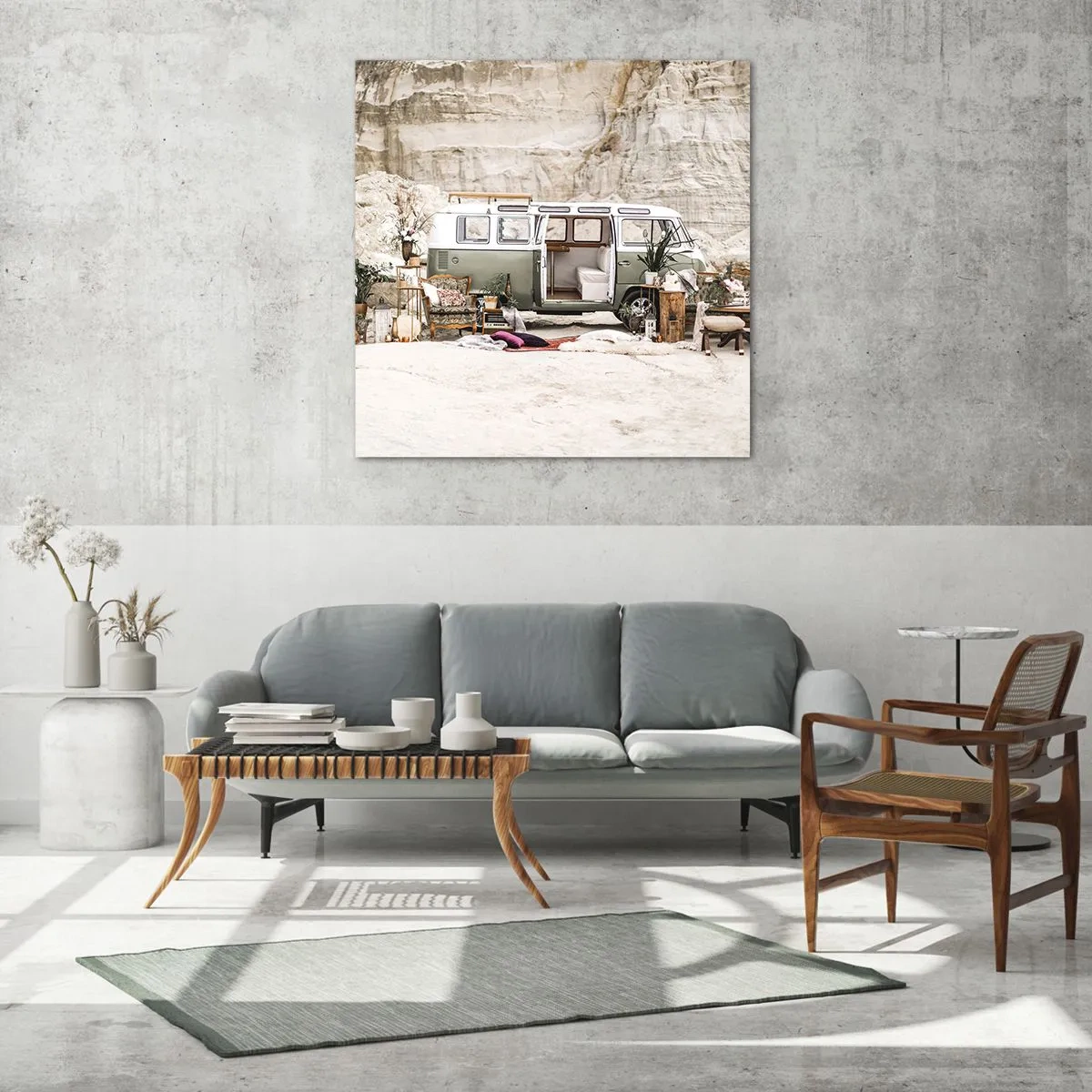 Quadro em vidro - É hora de começar a jornada - 70x70 cm