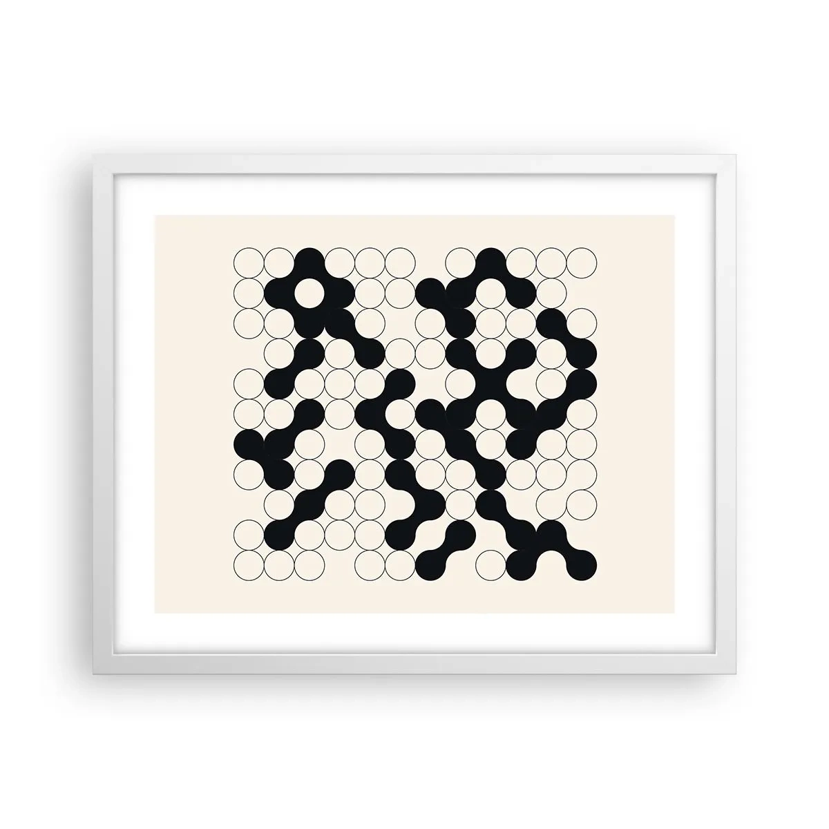 Pôster em moldura branca - Jogo chinês – variação - 50x40 cm