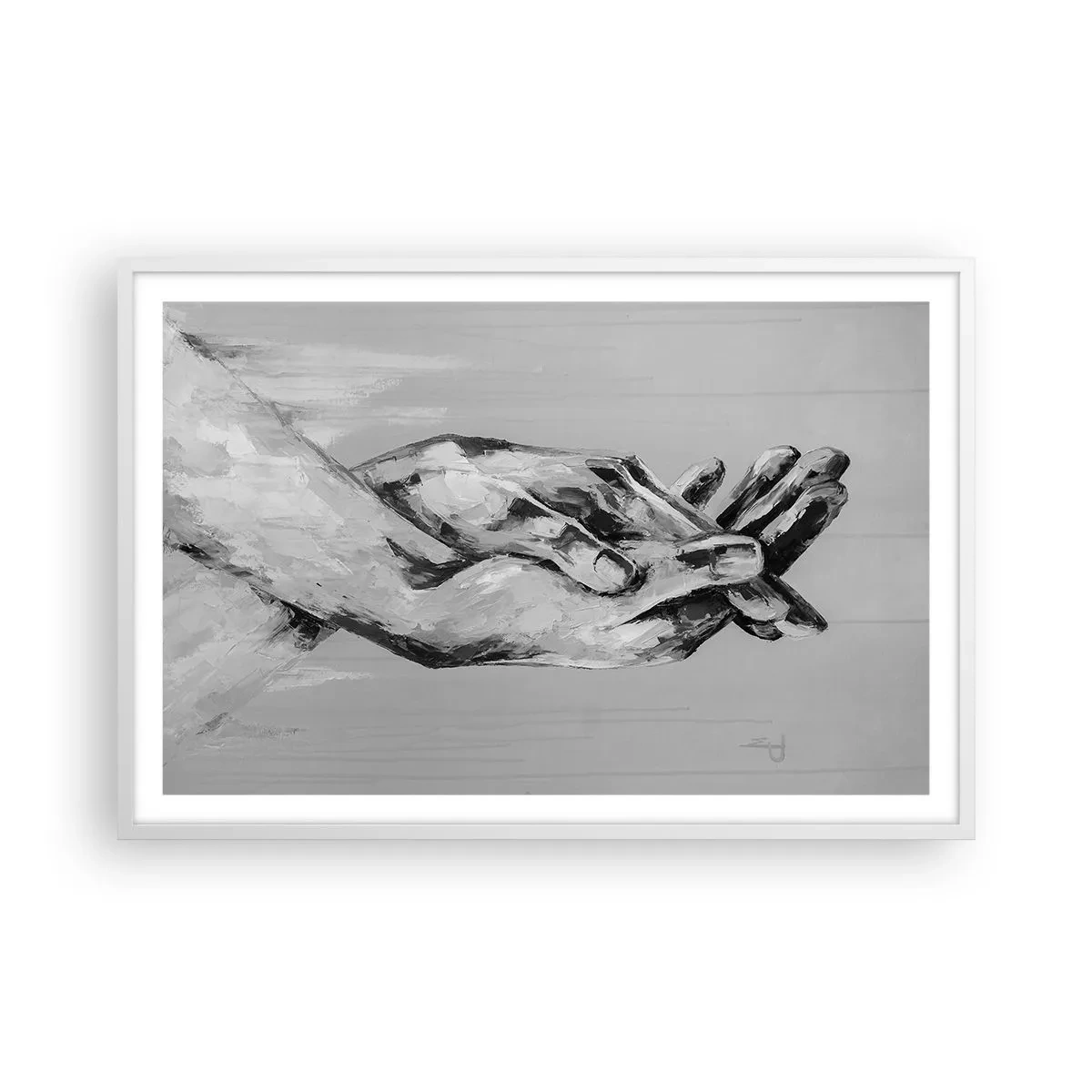 Pôster em moldura branca - Início... - 91x61 cm