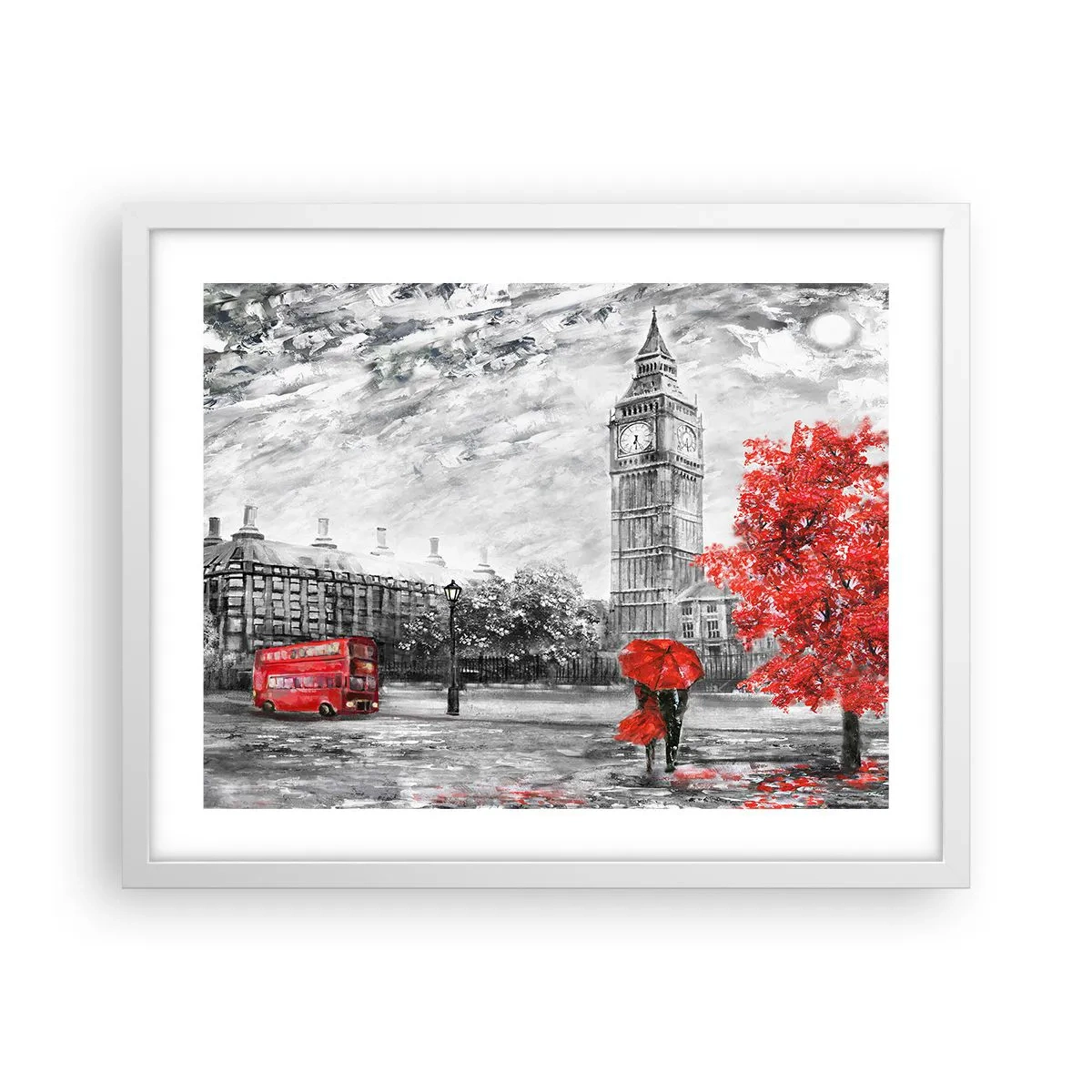 Pôster em moldura branca - Um dia emocionante - 50x40 cm