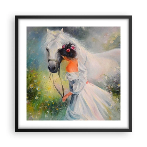 Pôster com moldura preta - Como um belo sonho - 50x50 cm