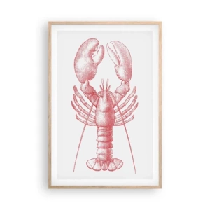 Pôster com moldura de carvalho claro - Uma lagosta digna de Homero - 61x91 cm