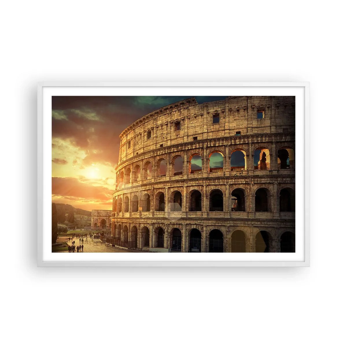 Pôster em moldura branca - Monumento colossal - 91x61 cm