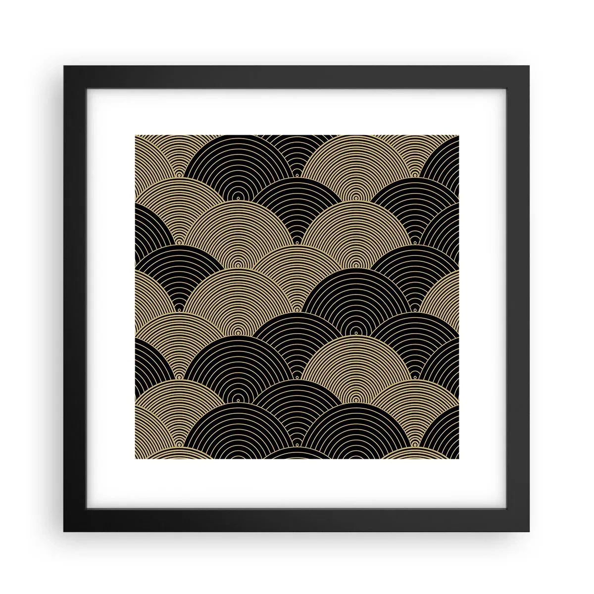Pôster com moldura preta - Unidade na multiplicidade - 30x30 cm