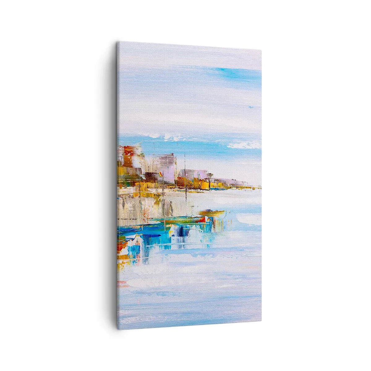 Quadro em tela - Um refúgio urbano multicolorido - 45x80 cm