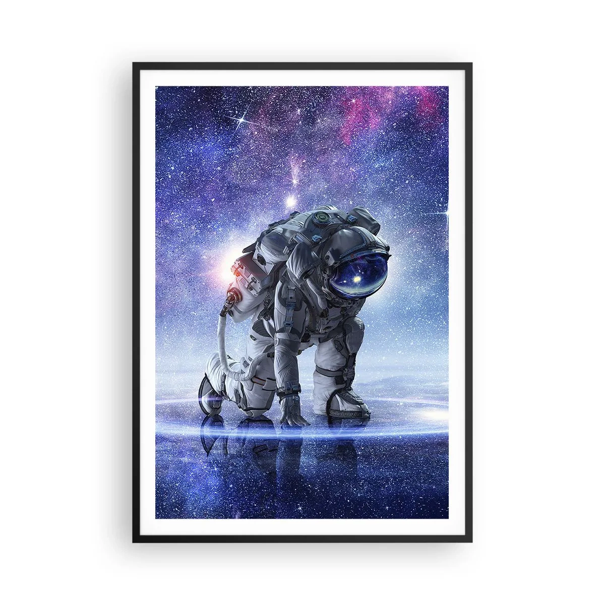 Pôster com moldura preta - Céu estrelado acima de mim - 70x100 cm