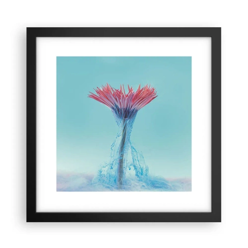 Pôster com moldura preta - Num abraço revigorante - 30x30 cm