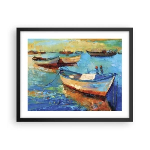 Pôster com moldura preta - Na baía do sul - 50x40 cm