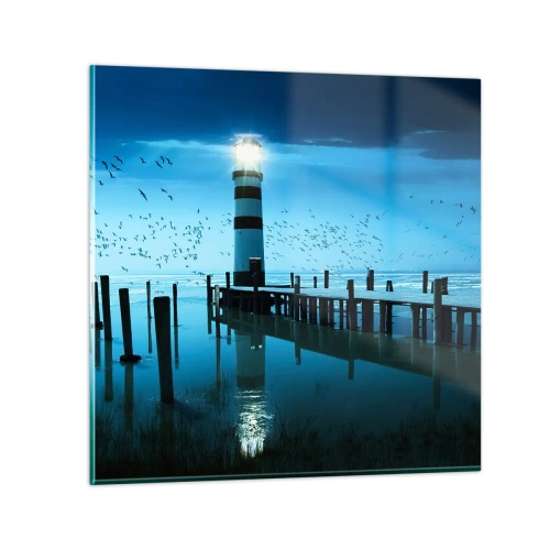 Quadro em vidro - E não se teme o escuro - 50x50 cm