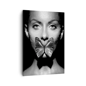 Quadro em tela - O beijo da borboleta - 50x70 cm