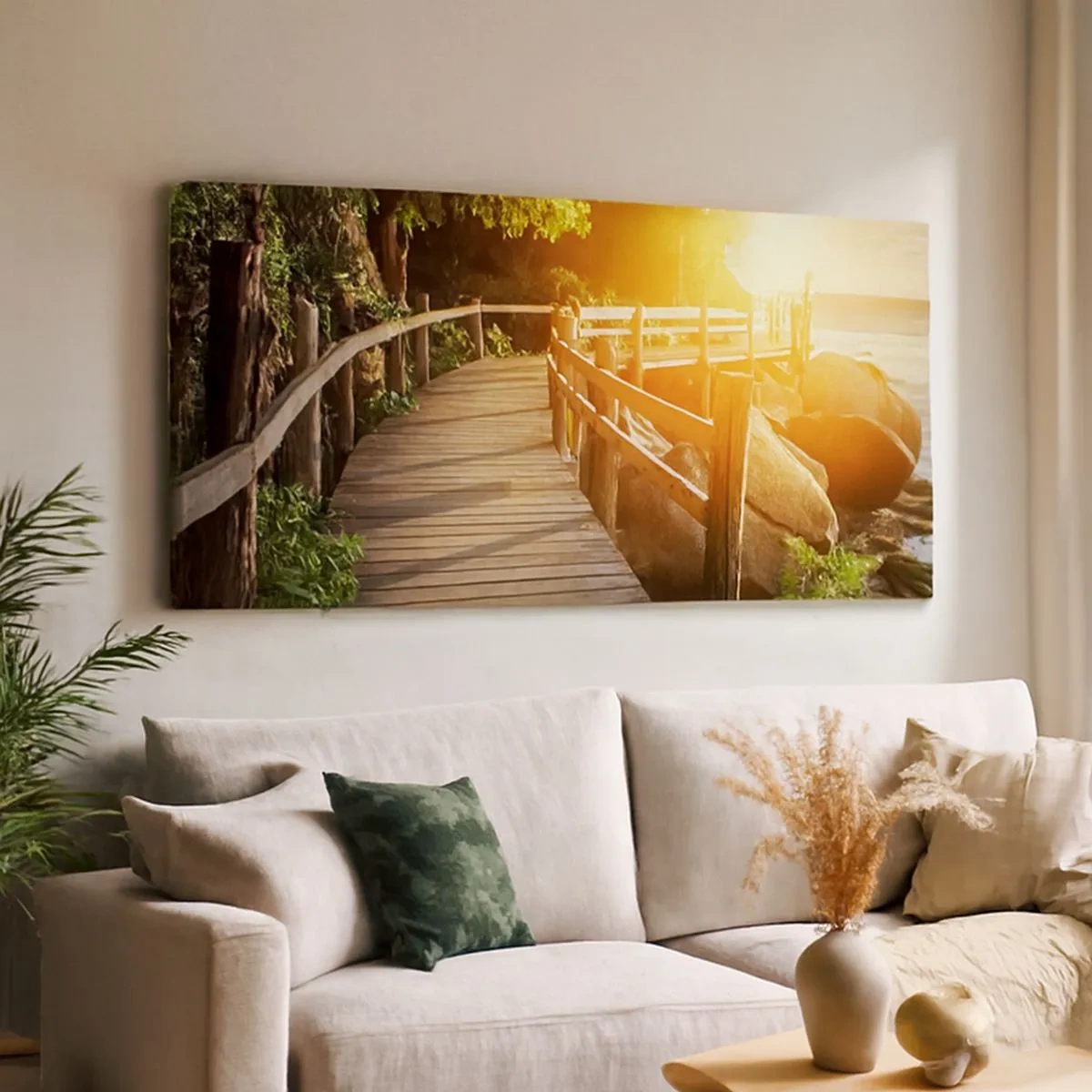 Quadro em tela - Mais uma curva, mais milagres - 100x40 cm