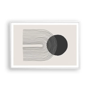 Pôster em moldura branca - Tremores e confiança - 91x61 cm