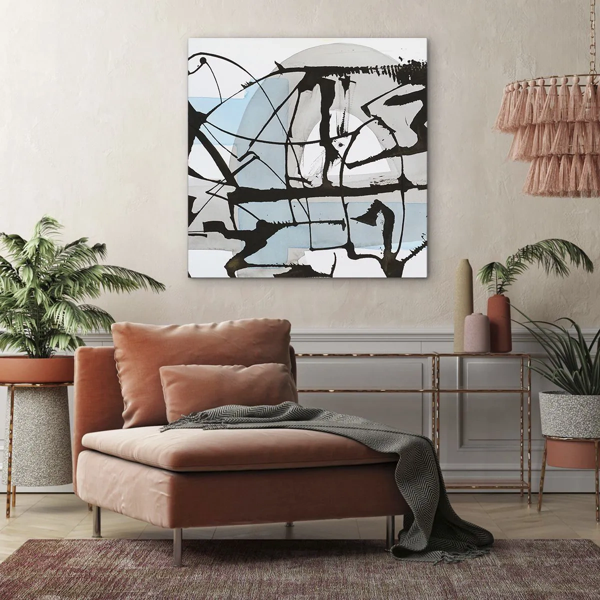 Quadro em tela - Azul mesmo assim - 50x50 cm