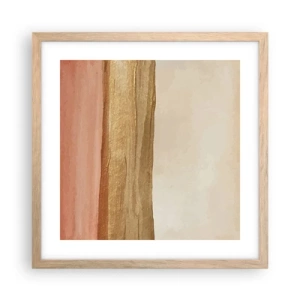 Pôster com moldura de carvalho claro - Composição vertical - 40x40 cm