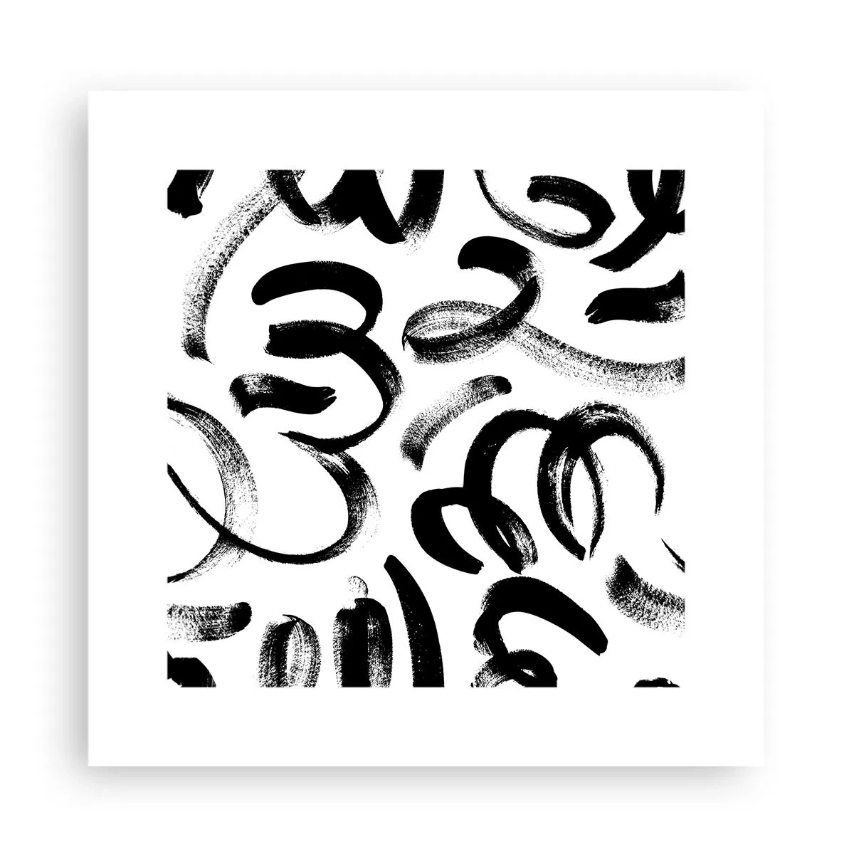 Pôster - Preto sobre branco - 30x30 cm